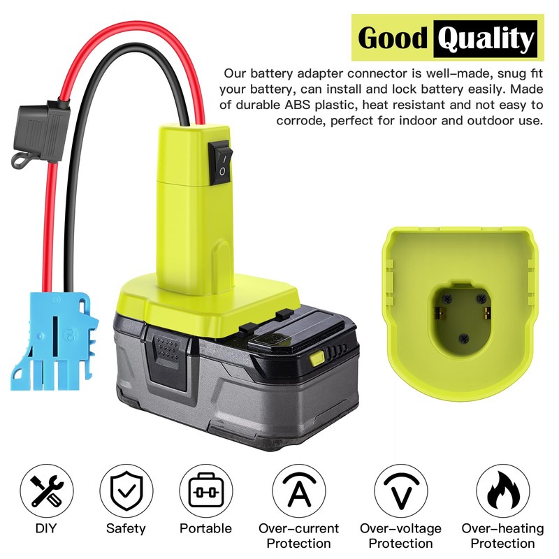 Power Wheel Adapter for Ryobi 18V Battery Adapter Power Wheel