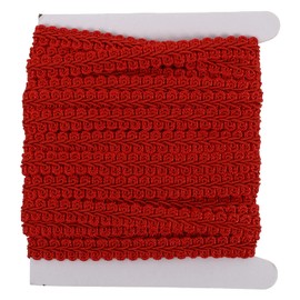 Red Polyester Braid Trim Ribbon, 15 Yards for Sewing, Home Decor, DIY Crafts, Upholstery, Curtains, Pillows, Costumes, and Lampshade Edging