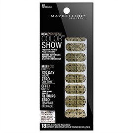 Maybelline Limited Edition Color Show Fashion Prints Mirror Effect Nail Stickers - 20 Aztec Gold