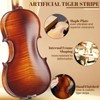 Kmise Violin 4/4 Full Set, High Density Ebony Violins, Glossy