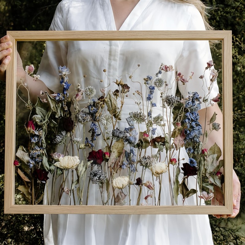 Volakk 16x20 Floating Frame Double Real Glass Frames 12x16 Natural