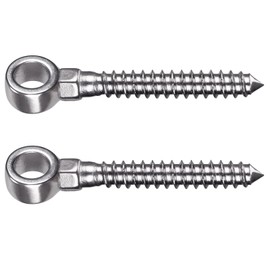 Insaga 304 Stainless Steel Gate Hinges for Wooden Fences, One-Piece Gate Hinge Eye for Wooden Farm Gate Hinge, Heavy Duty Gate Hinges with Hole Dia 5/8'' (2Pcs, M12)