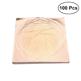 ROSENICE 100 Sheets Copper Leaf for Arts Crafts Decoration 14 x 14 cm (Copper Colour)
