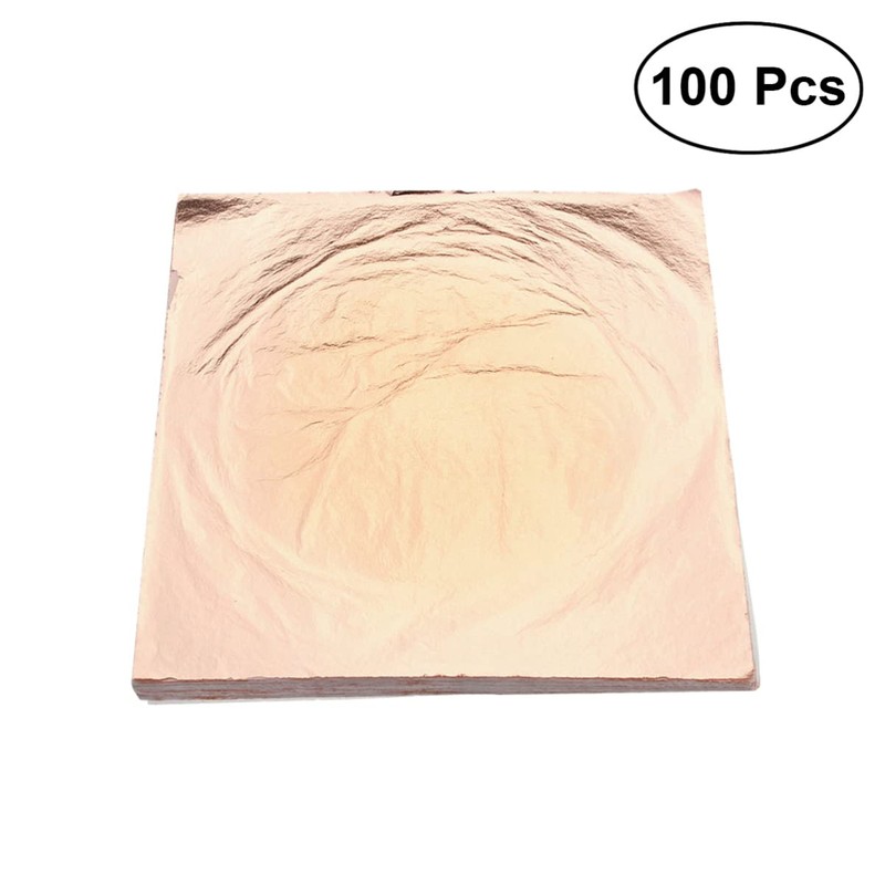ROSENICE 100 Sheets Copper Leaf for Arts Crafts Decoration 14