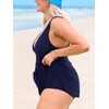 CUPSHE Plus Size Women's One Piece Swimsuit V Neck Cutout