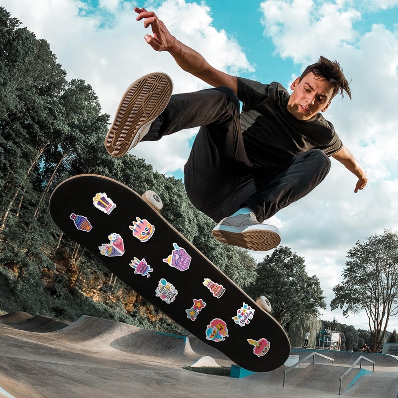 Bifarde 50Pcs Birthday Party Stickers - Vinyl Waterproof, Easy Peel