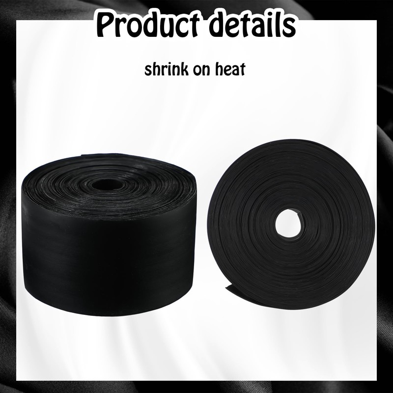 Sacubee 2 Inch Heat Shrink Tape Electrical Roll Black Shrink