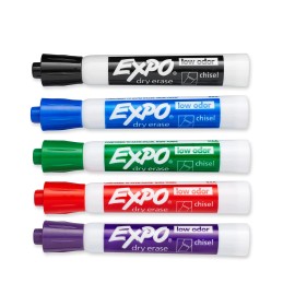 Expo 36 Count Assorted Low Odor Dry Erase Markers Chisel Tip Classroom Office Use