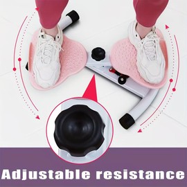 Exercise Twister, Aerobic Waist Twister With Loop Resistance Belt, Waist Trainer, Pink And Purple, 20.87 Inches - Color: Purple