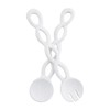 Mud Pie, White, 12" Twisted Wood Server Set