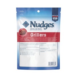 Blue Buffalo Nudges Grillers Natural Dog Treats, Made in the USA with Real Steak, 5-oz Bag