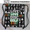 PXTIDY Disc Golf Drawstring Bag Gift For Disc Golf Basket