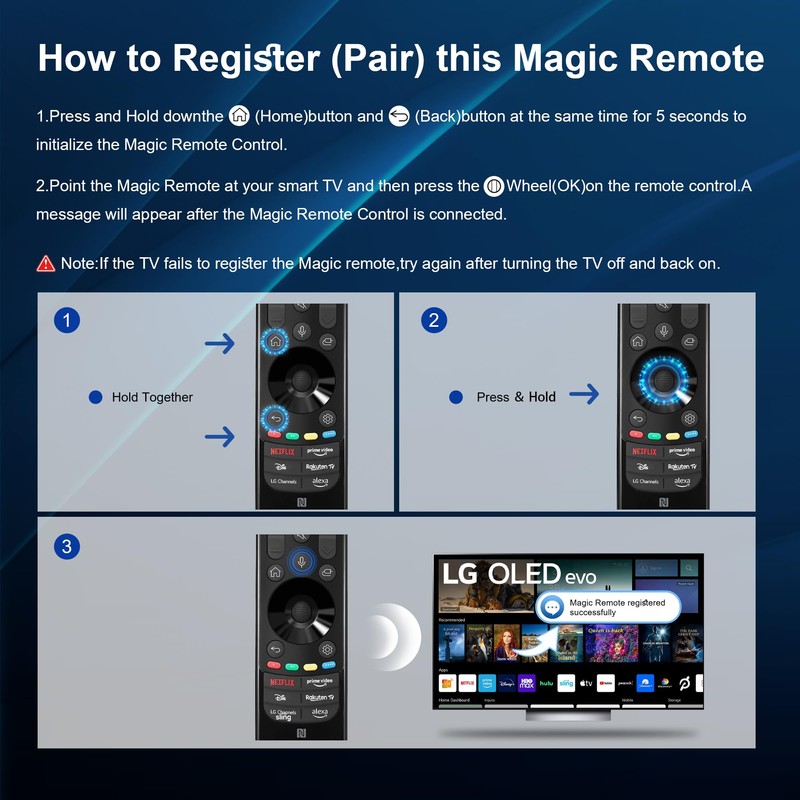 Voice Remote Replacement for LG Smart TV, for Magic Remote