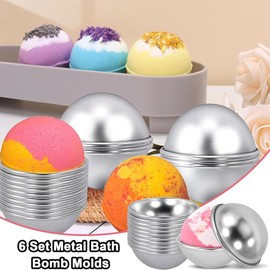 Snblzhef BathBomb Molds, 2.1 Inches Metal BathBomb Mold, BathBomb for DIY Making Supplies, for Crafting