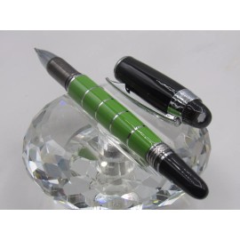 Unbranded GREAT WRITERS S WALKER CRYSTAL HEAD SERIES GREEN/SILVER METAL ROLLER BALL PEN