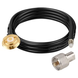 XRDS -RF 6FT NMO to FME Female Antenna Coaxial Cable with PL-259 (UHF Male) Adapter, Low Loss RG58 Coax Cable for Vehicle Mobile Radio, Ham Radio, GMRS, CB Antenna Mount