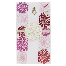 Frontier Japanese and Western Gold Seal Wedding Gift Ceremony Bag / Dahlia [Red]