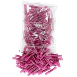 Pack of 50 22-16 AWG Waterproof Cable Connectors, BHT1.25, Butt Connector with Heat Shrink Tube, Cable Connector, Insulated Waterproof Crimp Connector, Shrink Connector, Crimp Connector, Red