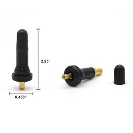 ACCRETION 4 Pcs TPMS 20008 Rubber Snap-in Tire Valve Stem, Tubeless Valve Stems Suit for 0.453 inch Rim Holes on Standard Vehicle Tires