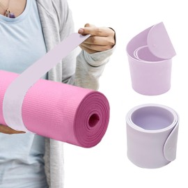 Risipu Yoga Mat Strap Slap Band, One Snap Keep Exercise Mat Tightly Rolled and Secure, Suitable for Workout Pilates Mat Storage(50 cm L x 5 cm W) (light purple)