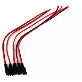 Generic 5 pcs 12V 5.5x2.1mm Female DC Power Socket Jack Connector Cable Plug Wire