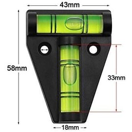 Green Mini Spirit Level, Cross Spirit Level, Pyramid Scale, Shatterproof, Waterproof, T-Level Spirit Level, Cross Check Bubble Level for RV Furniture Camera, Spirit Levels, Directional Levels