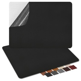 ZESION 2Pcs Self Adhesive Leather Repair Patch, Quick Repair for Sofas, Tents, Car Seats/8" x 11",Blcak