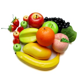 12 Kinds Of Artificial Fruits Pack, 12 Different Fruits In One Set, Fake Fruits For Home Decor, Simulation Fruit Set, Party Chirstmas Decortion, Fruit Modle For Photoshoot Total 16 Pcs