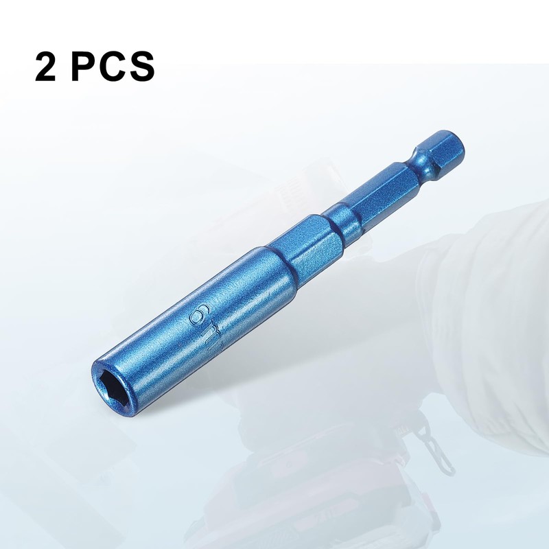 sourcing map 2pcs Nut Driver 6mm Hex Drive Socket CR-V