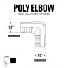 Supply Giant QQMO0300-5 Plastic PEX Poly Alloy 90 Degree Elbow