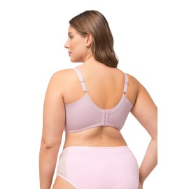 Ulla Popken Women's Underwire, Soft Cups, Decorative Edge, Cup B-E Bra, red