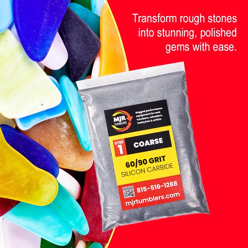 2lb of MJR Tumblers Premium 60/90 Coarse Silicon Carbide Rock