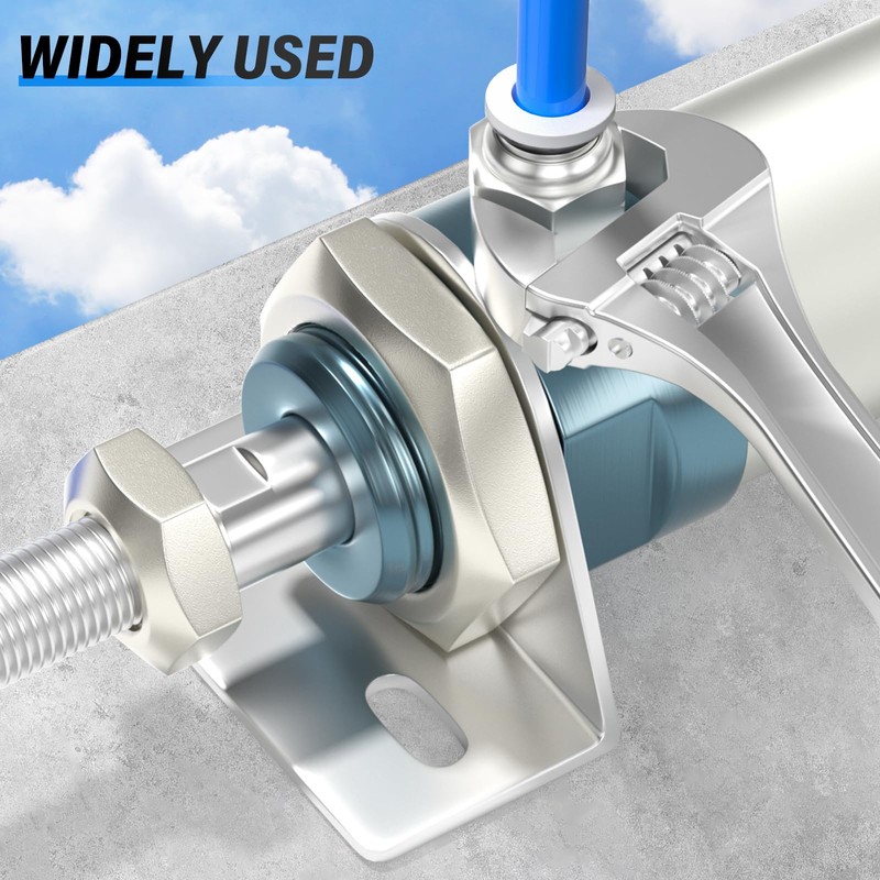 TAILONZ PNEUMATIC White Straight Male Thread 12mm OD x 1/2