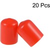 TA-VIGOR 20Pcs Rubber End Caps, 12mm ID Round Flexible Screw