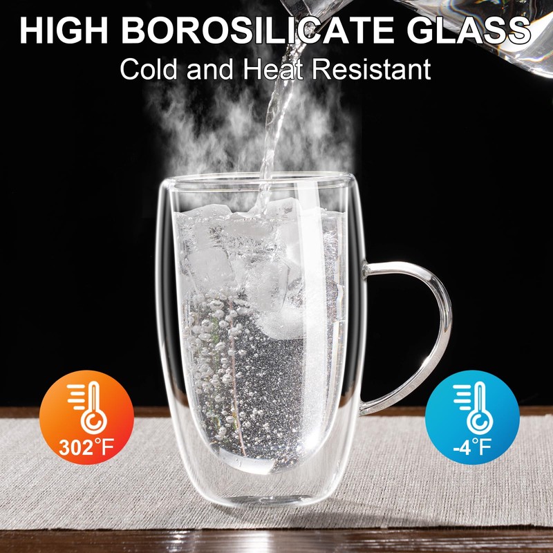 Baalaka Double Wall Glass Tea Cup With Stainless Steel Infuser