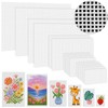 Knitgrip 15 Pcs 18 Mesh Needlepoint Canvas Pre-Cut Blank White
