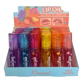 Caja De 24 Lip Oil Gloss Para Labios Transparente Frutas Transparente