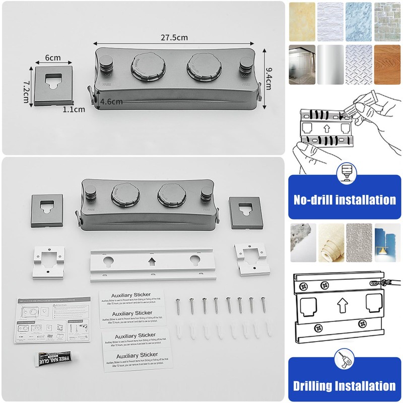 QHENS Clothes Line Balcony Extendable Wall Mounting, 2 x 5