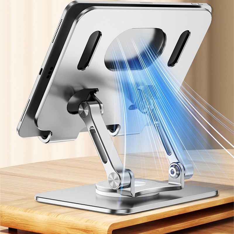 Tablet Stand Desktop Rotating Foldable Aluminum Alloy Heat Dissipation Base