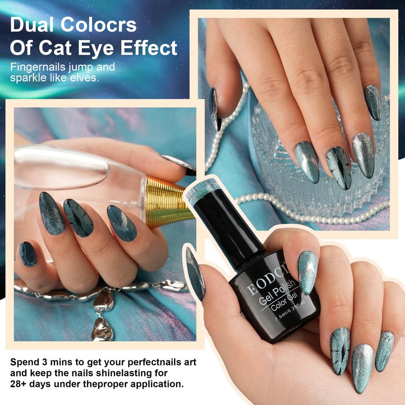 Cat Eye UV Gel Nagellack 6 Farben Cat Eye Magnet