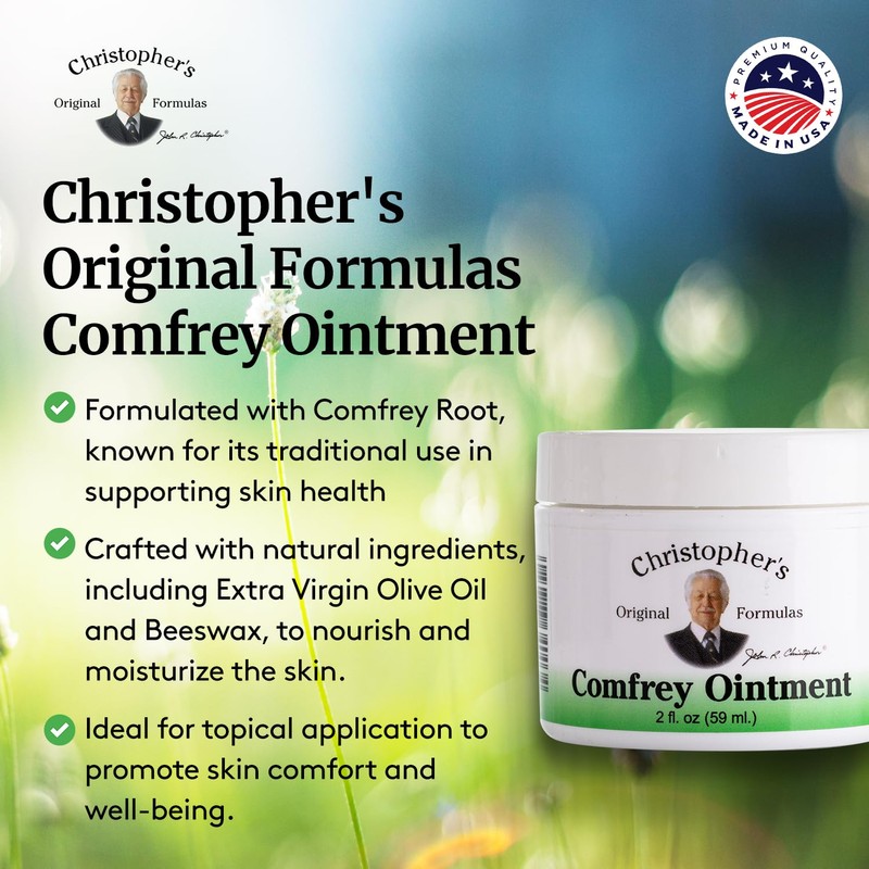 Christopher's Original Formulas Comfrey Ointment, 2 Ounce – Herbal Ointment
