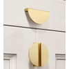 XMHF 4 Pack Semicircular Cabinet Pulls, Solid Brass Hardware Knobs,