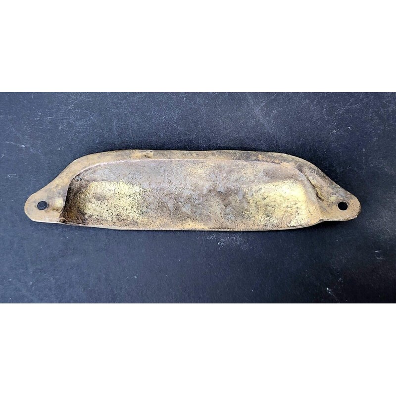 2 Antique VTG. Style Solid Brass Cabinet, Drawer Pull Cup