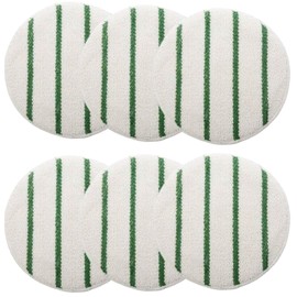 Quality Chemical Low-Profile Carpet Bonnet with Green Scrubber Strips - Perfect for Hardwood, Area Rugs, and Thick Carpet - and Rotary Floor Brushes & Pad Drivers - 17" (Pack of 6)