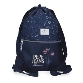 Pepe Jeans Lenay Navy Zipped Backpack 35x46x0 cm Polyester 0L by Joumma Bags
