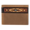 ARIAT Bifold Southwest Red/Turquoise Accent Wallet, Aged Black, Aged Black,