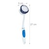 Relaxdays 6 x Washing Up Brush, Medium Bristles, Rubberised Handle,