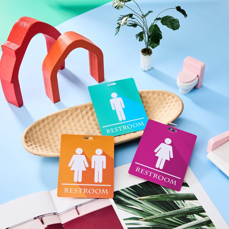 Outus Bathroom Pass Restroom Pass Keychain Restroom Keychain with Key
