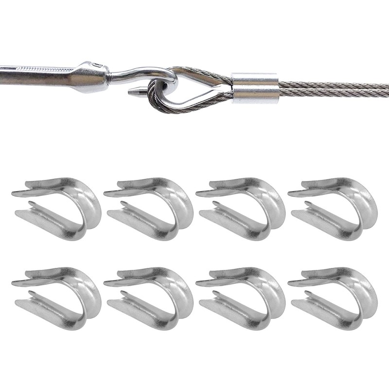 50 Piezas de Cuerda de Alambre Dedal Clips de Cuerda