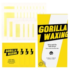 Gorilla waxing 28 sheets all-in-one sticky wax strip self-waxing set, 1 piece / 고릴라왁싱 28매 올인원 끈적제로 왁스스트립 셀프왁싱 세트, 1개